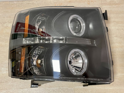 Projectorscheinwerfer mit Dual Angeleyes LED Klarglas Chevrolet Silverado1