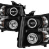 Projectorscheinwerfer mit Dual Angeleyes LED Klarglas Chevrolet Silverado1