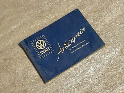 VW Arbeitspreise Heft von Arbeiten an alle Modellen 1954