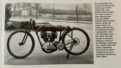 Original Harley Davidson Rennmaschiene mit der MerkelGabel
