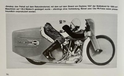 Smokey Joe- Petrali auf dem Rekordmotorrad 1937
