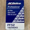 ACDelco PF52 Blau Motoro?lfilter 19256043