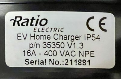 Ratio Home Box EV Charging Station 3.7 KW 16 A