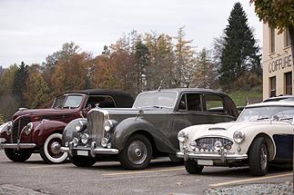 Oldtimer im Bleiche Resort in der ehemaligen Textilfabrik in Wald