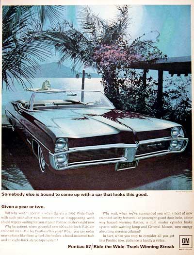 Prospekt vom PONTIAC Catalina Cabriolet 400CID V8 Serie 252 Aut. 1967 black