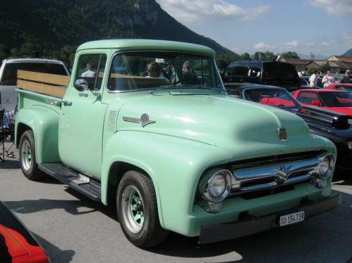 US-Car & Harley Meeting in 8753 Mollis CH, hier ein Ford F-100 Pick-up
