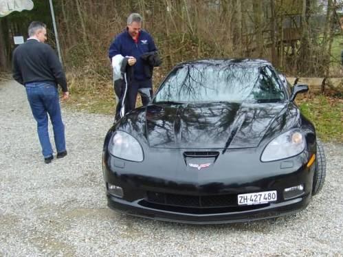 Chevy Corvette Z06 in schwarz in Sulgen an den Winternationals