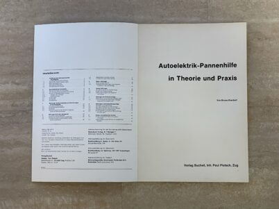 Autoelektrik-Pannenhilfe in Theorie und Praxis, ein Buch der Reihe Reparaturanleitung vom Bucheli Verlag Nr. 234