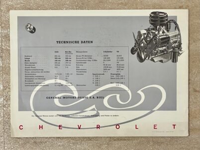 Chevrolet Bel Air 1957 Verkaufsbroschüre Katalog Prospekt von GM Biel