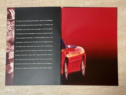 Chevrolet Camaro Coupe Targa Cabriolet Z28 Coupe 2001 Prospekt