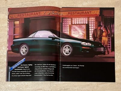 Chevrolet Camaro Coupe Targa Cabriolet Z28 Coupe 2001 Prospekt