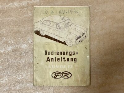 FORD TAUNUS 12 M Bedienungsanleitung 1953