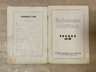 FORD TAUNUS 12 M Bedienungsanleitung 1953