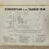 FORD TAUNUS 12 M Bedienungsanleitung 1953