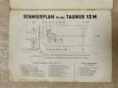 FORD TAUNUS 12 M Bedienungsanleitung 1953