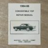 Ford Mustang Cabriolet Verdeck Reparatur Service Buch 64 - 66