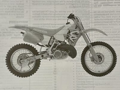 Honda CR 250 R 1994 Motocross Werkstatthandbuch Reparaturanleitung.