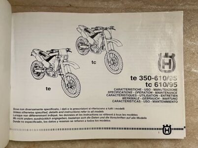 Husqvarna TE350 TE610 TE610 1995 Wartung und Betriebsanleitung