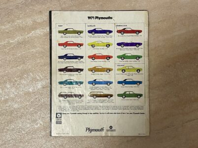 Plymouth Road Runner GTX und Satellite 1971 Prospekt