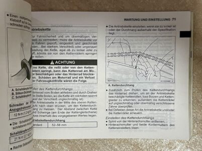 Kawasaki KX 250F MX Motorrad Betriebsanleitung 2006