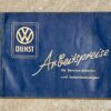 VW Arbeitspreise Heft von Arbeiten an alle Modellen 1954