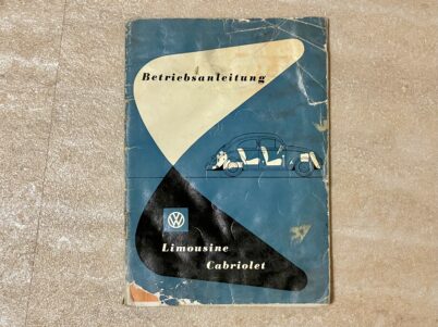 Volkswagen Kaefer Betriebsanleitung Bedienungsanleitung Limousine Cabriolet April ab 1954