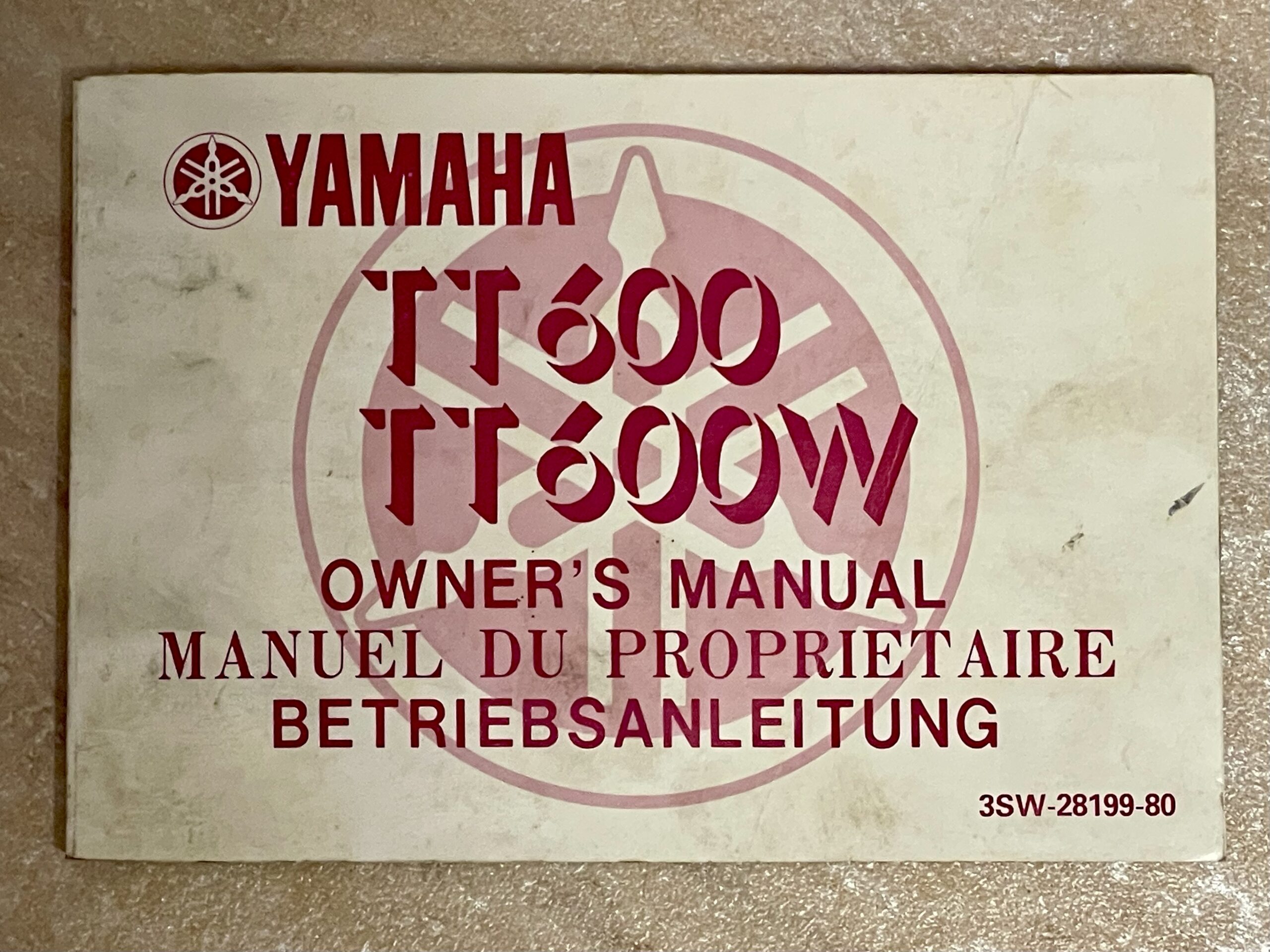 Yamaha TT600 & TT6OOW Hardenduro OWNER'S MANUAL BY YAMAHA MOTOR CO. LTD. IMG_4983 Yamaha TT600 & TT6OOW Hardenduro OWNER'S MANUAL BY YAMAHA MOTOR CO. LTD.