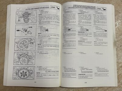 Yamaha YZ 250 Motocross Fahrerhandbuch Reparaturbuch 1998