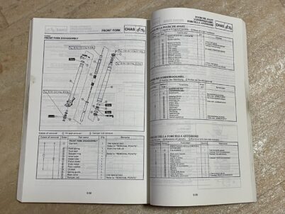 Yamaha YZ 250 Motocross Fahrerhandbuch Reparaturbuch 1998