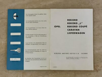 OPEL Rekord Betriebsanleitung 1964