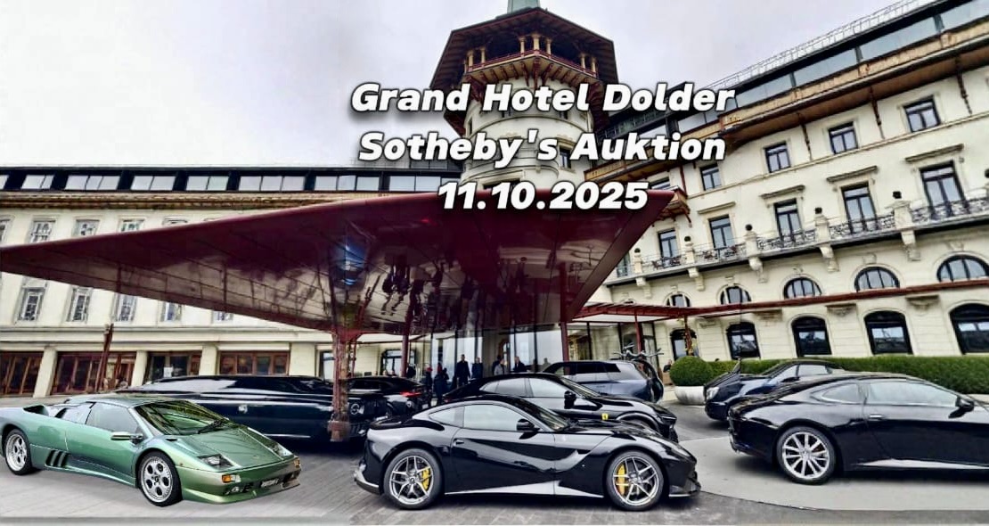 Auktion Sotheby’s Luxusfahrzeuge Grand Hotel Dolder 2025