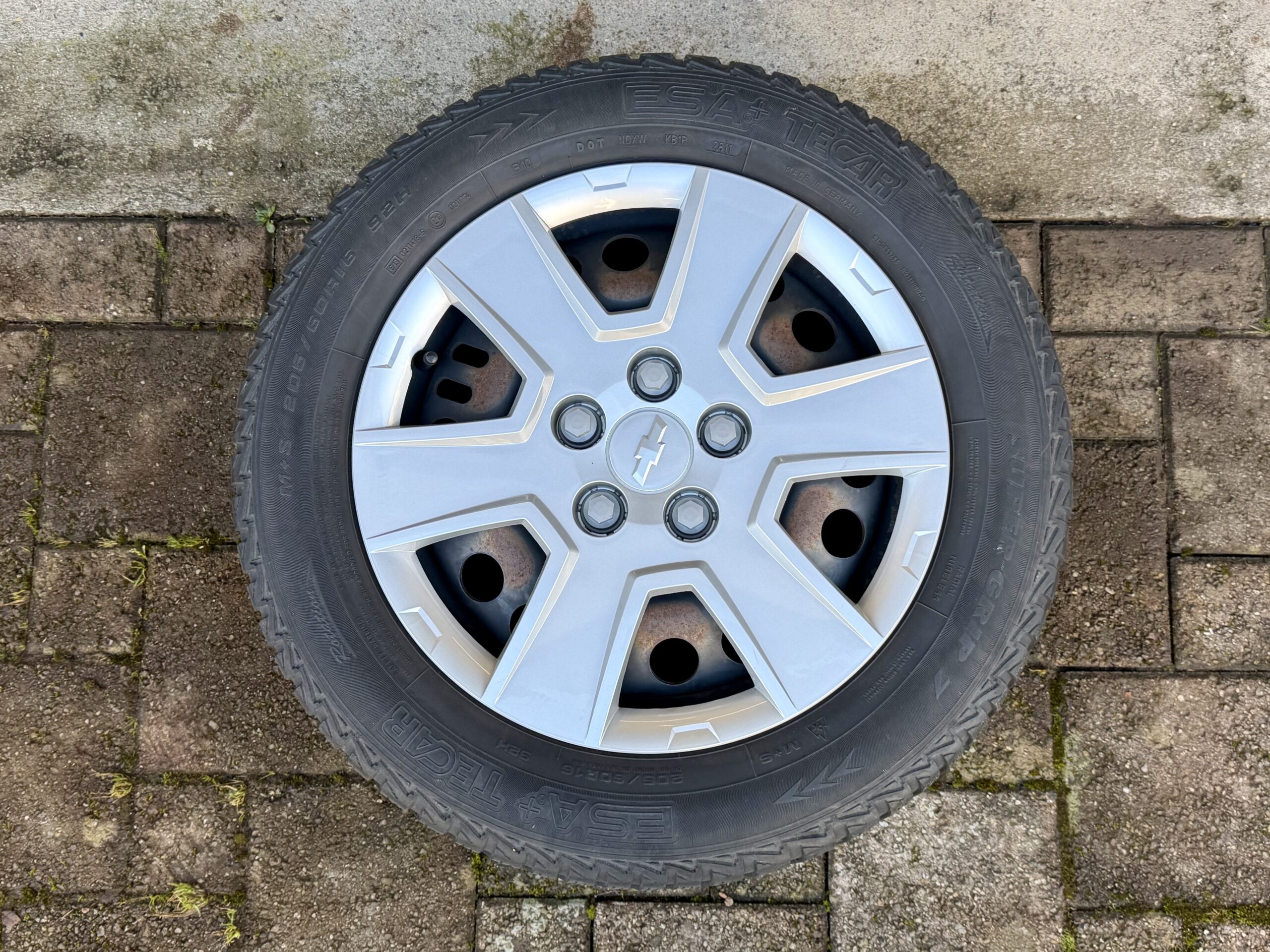 4 x Stahlfelgen 6.5xR16 Chevrolet Opel 6 4 x Stahlfelgen 6.5xR16 Chevrolet Opel M&S 205/60R16